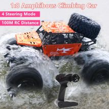 1:8 große Skala 4WD Wasserdichte Amphibien Off Road RC Fahrzeug Vier Lenken Modus Klettern 30 Minuten Endurance100M Abstand RC Auto spielzeug