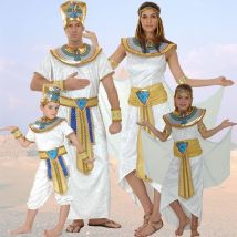 Umorden Erwachsene Kinder Ägypten Nil Pharao Kleopatra Kostüm für Damen Herren Jungen Mädchen Familie Halloween Neujahr Party Kostüm