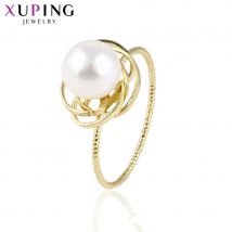 Xuping Schmuck Neue Ankunft Ringe Frauen Mädchen Imitation Perle Trendy Einfache Party Geschenk 15445