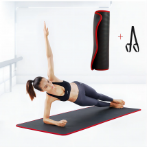 Esteras de Yoga Extra gruesas de 10MM, estera de ejercicio antideslizante NRB con vendajes, esteras de entrenamiento de gimnasia para Pilates insípidas, 183cm x 61cm