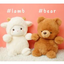 Flauschiges Haar, superweicher Elefant, Lamm, kuschelige Plüschtiere, Puppe, Kuscheltiere, langer Plüsch, brauner Bär, Küken, Baby-Beschwichtigungspuppe, Spielzeug für Kinder