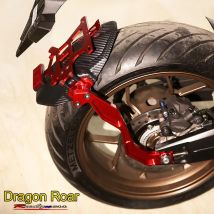 Motorrad Hinten Carbon Fender Kotflügel Splash Schutz Mit Rot Lizenz Platte Für 2019-2022 Honda CBR650R CB650R