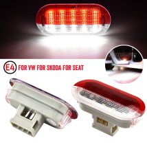 2x Led Door Warning Light Interior Courtesy Welcome Lamp For VW Golf MK3 MK4 Polo Jetta Sharan Vento Touran Skoda Octavia Seat