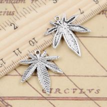 10 stücke Charme Maple Leaf Blätter 25x22mm Tibetischen Silber Farbe Anhänger Antiken Schmuck, Die DIY Handgemachten Handwerk
