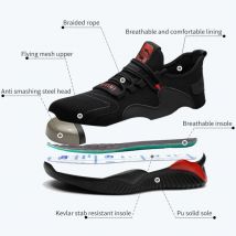 2025 nuovo stile Uomo Donna Scarpe da lavoro Puntale in acciaio Stivali antinfortunistici Standard europeo Anti-smash Anti-puntura Scarpe da uomo Scarpe antinfortunistiche