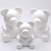 2pcs 25cm/ 30cm Foam Rose Bear Mold DIY For Gift Polystyrene Styrofoam Foam Ball Artificial Rose Flower BeaR