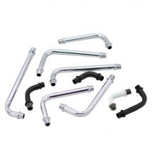 Outer Teeth M10 Chrome Plating Gold Double Head Elbow Dental Tube Seven-Shaped Tube Wall Table Lamp Metal Tube