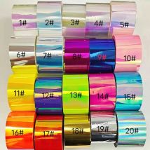 4cm * 100m Aurora Zellophan Nägel Glas Papier Regenbogen Folien Nagel Trend Design Ice Cube Korean Maniküre DIY nägel Dekoration