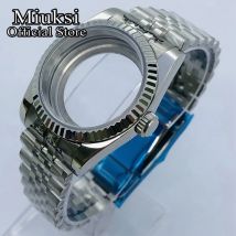 Miuksi 36mm/40mm sapphire glass watch case fit NH35 NH36 NH34 ETA2824 2836 Mingzhu DG2813 3804