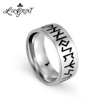 LIKGREAT Neue Vintage Viking Rune Ring Herrenmode Rune Ringe Edelstahl Retro Punk Party Zubehör Schmuck Geschenke