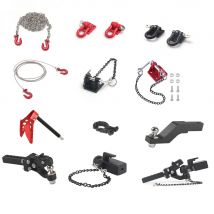 RC Auto Stahl Abschleppseil mit Haken Anhängerkette für 1/10 RC Rock Crawler Traxxas TRX4 Axial SCX10 90046 RC4WD D90 TF2 Tamiya CC01