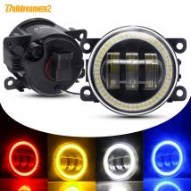 2 X luz antiniebla de ojo de Ángel para coche para Peugeot 3008 207 307 2008 4008 4007 5008 408 407 607 301 308 Boxer lente LED antiniebla lámpara de conducción DRL