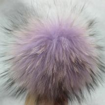 Flauschige Echtfuchsfell-Pompons mit Knopf, 13–15 cm, DIY-Pompons aus Waschbärfell, Bälle, Naturfell-Pompons für Schals, Hüte, Pompons