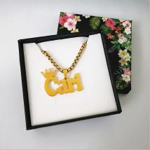 Personalized Name Necklace Women Men Fashon Jewelry Stainless Steel Collares Para Mujer Custom Letter Necklace Birthday Gift