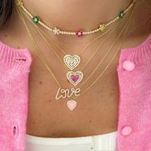 2026 Modische Sommer-Halskette mit Buntem Regenbogen-Schmuck für Frauen und Mädchen, 5A Kubisches Zirkonia CZ Zarte Gänseblümchen-Charm Tennis-Kette