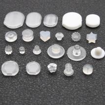 Ohrringe mit Schraubverschluss, Anti-Schmerz-Ohrclip, Gummi-Silikon-Ohrring-Rückenstopper für Ohrstecker, Ohrstöpsel, blockierte Kappen, DIY-Herstellung