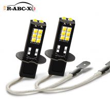 RUIANDSION 2 szt. Żarówki LED H3 6V do świateł przeciwmgielnych, mocne 2000LM, chip 3030, 14SMD, samochodowe światła przeciwmgielne, światła do jazdy dziennej, zamiennik, białe 6000K