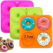 Stampo per torta a 4 fori Stampi per ciambelle in silicone 3D Antiaderente Bagel Pan Pasticceria Muffin al cioccolato Ciambelle Maker Accessori da cucina Strumento