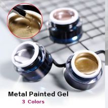 Vendeeni 10g metallische Malerei Gel Nagellack UV Gel Lack Blume Zeichnung linie Roségold Silber Glitter Gel Lack einweichen