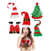 Christmas Hat Plush Elf Santa Hat Ornament Christmas cap Elf hats 2024 New Year Xmas Party Funny Theme Props Decoration Supplies