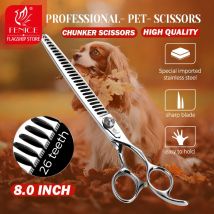 Fenice Professionelle 8,0 Zoll Haustierpflegeschere Japan 440C Effilierschere für Hunde/Katze
