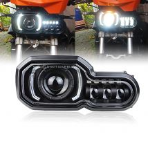 Faro LED per BMW F650GS/F700GS/F800GS F800ADV F800R Fascio alto/basso con kit di montaggio DRL Luce di ricambio