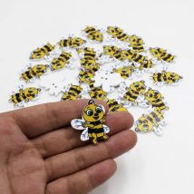 50 Stücke Neue Gemischte Cartoon knöpfe biene Holzknöpfe Scrapbooking für Handwerk Liefert Baby Kinder Kleidung Nähen