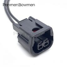 1 Zestaw 2-pinowych plastikowych złączy kabli elektrycznych do reflektorów samochodowych Kobieca wtyczka wiązki przewodów do Hondy Civic Accord 6189-7408