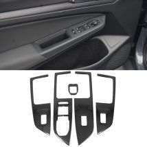 Stahl Carbon Fiber Innen Für Volkswagen VW Golf 8 MK8 2020 2021 LHD Wasser Tasse Abdeckung Air Vent Fenster Lift schalter Panel Trim