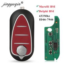 Jingyuqin Chiave A Distanza Dell'automobile di Vibrazione 3 Bottoni Per Alfa Romeo Mito 2008-2015 Giulietta 2010-2016 433 Mhz ASk ID46-7946 Chiavi Auto