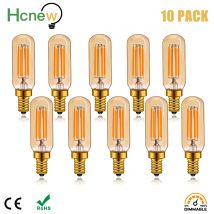 Hcnew T25 LED Filament Tubular Lamp Led Bulb 4w 2200k Amber Glass E12 E14 Light Bulb Dimmable Decorative Chandelier
