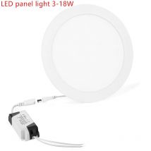 1X Pannello LED ultra sottile da incasso 3w 6w 9w 12w 15w 18w Plafoniera rotonda a LED AC85-265V incorporata Pannello LED SMD2835