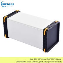 Aluminiumgehäuse, DIY-Gehäuse für Elektronik, Aluminium-Anschlussdose, Aluminium-Netzteil-Kabelgehäuse, 220 x 100 x 100 mm