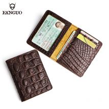 Echtes Leder Führerschein Brieftasche Für Männer Retro Krokodil Gedruckt Kreditkarte Halter Geldbörse Handgemachte Bifold Schlank Münze Tasche