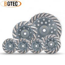Bgtec 1pc 4 ''4.5'' 5 ''7'' Diamant Turbo Schleif scheiben Beton Marmor Granit Keramik fliesen Steins chl eifer 1/4 "-11 Cup Wheel