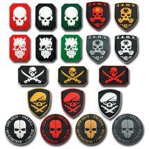 3D PVC Skull Rubber Patches Appliques Tactical Military Decorative Patches Combat Badges For Cap Backpack Clothing Caps