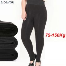 Plus Size 2XL 3XL 5XL Dicke Leggings für den Winter, super dehnbar, gut elastisch, 700 g, sehr warme Fleece-Leggings ouc688