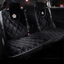 Winter Plüsch Universal Auto Sitzbezüge Styling Crown Nieten Auto Weichen Sitzkissen Innen Zubehör