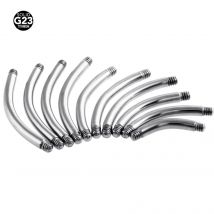 10Pcs/50Pcs G23 Titan Gebogene Bar Teile Schraube Barbell Für Augenbraue Nabel Piercing Körper Schmuck Teile piercing Zubehör