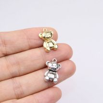 Eruifa 20pcs 15*12m Zinc Alloy Polished Lovely Animal Charms Jewelry DIY Handmade 2 Color