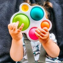 Zabawki dla niemowląt Montessori Tablica do ćwiczeń Grzechotka Puzzle Kolorowa inteligencja Wczesna edukacja Intensywne szkolenie Fidget Toys