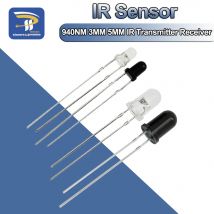 10Pairs F3 3mm F5 5mm 940nm LEDs Infrarot Emitter und IR Sender Empfänger Diode Dioden 301A Infrarot zu rohr Für Arduino