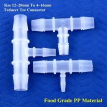 5 ~ 200 stücke 12 ~ 20 Zu 4 ~ 16mm Reduzierung Tee Stecker Food Grade PP Garten Bewässerung minderer T Aquarium Aquarium Pagode Schlauch Joint