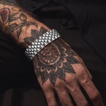 EDLE ARMBAND, MÄNNER ROLLIE KETTE LINK ARMBÄNDER EDELSTAHL ARMBAND ARMBAND MÄNNER LUXUS BAND SCHMUCK