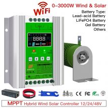 12V 24V 48V 3000W Wifi Wind Solar Hybrid Laderegler, MPPT Lade für Solar Panel Wind Turbine, Lithium-Blei Säure Batterie