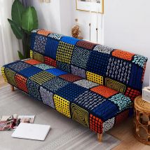 Plaid Elastische Bettdecke auf Die Klapp Sofa Bett Abdeckungen für Wohnzimmer Große Couch Abdeckung Lange Stuhl Ohne Armlehnen Hussen