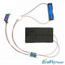 Mini 6V 210MA 1,25W Mono-Solarpanel mit Solarladegerät CN3065 Handy-Lade-DIY-Kit mit 1S Batteriehalter/Display
