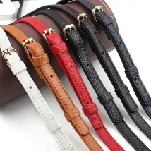Hochwertiger Taschengurt aus echtem Leder, verstellbare Ersatz-Umhängegurte, goldene Hardware für Frauen, DIY-Taschenzubehör