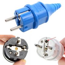 Weiß Blau Schwarz Französisch Deutschland EU Wasserdicht Schuko Netzstecker Europäischen 16A 2pin Kabel Verdrahtung Stecker Konverter Stecker Typ E F