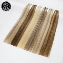 Tape In Hair Extensions Human Hair 100% Real Remy Human Hair Extension Balayage Highlights Color 2.0g/Piece 16 18 20 22 Inch